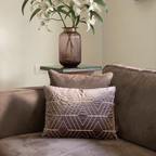 Sadyaska Decorative Garnet Lilac Velvet 12x18 1 Pcs Cushion Cover