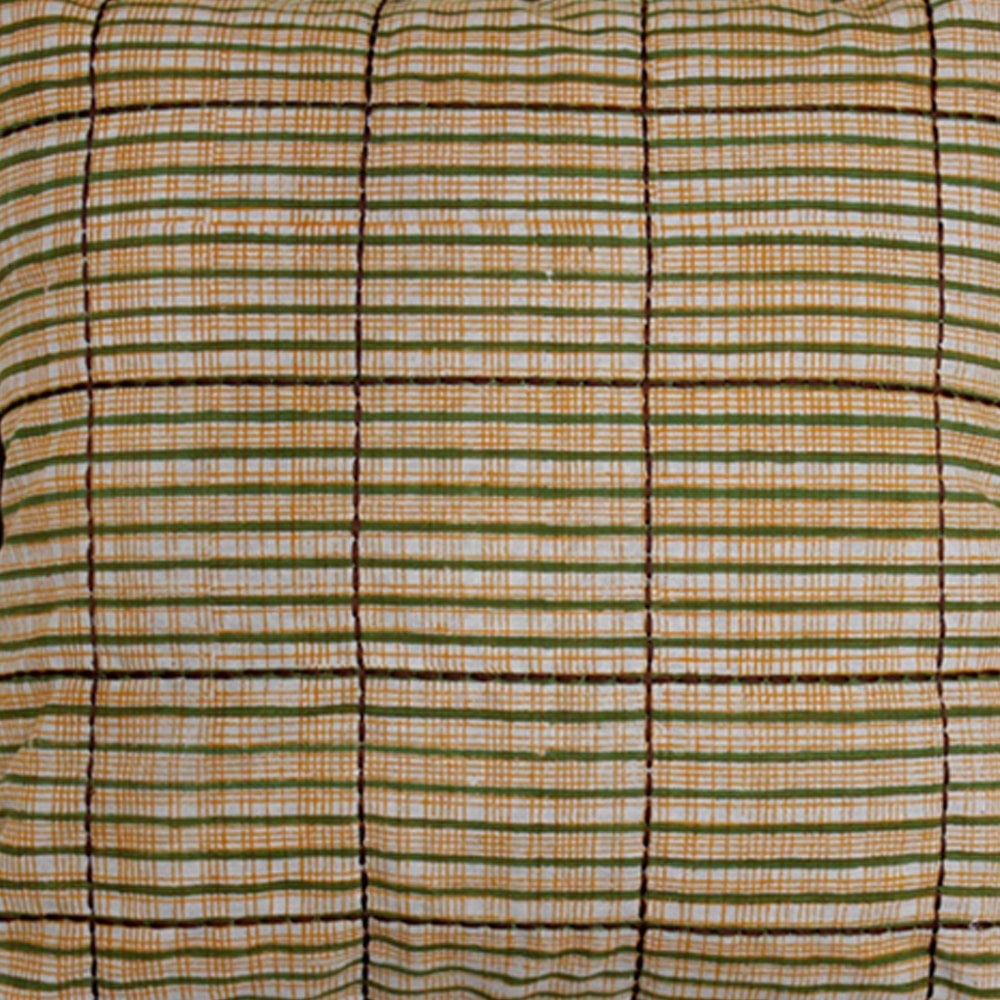 Sadyaska Indian Hand Block Printed s Ivory Color (16" X 16")… 1 Pcs Cushion Cover