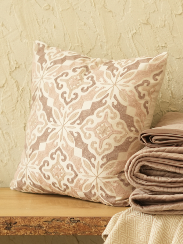 Sadyaska Mesa Oats Beige Cotton Embroidered 16
