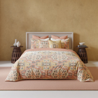 D'Decor Kilim Riviera Sand Ethnic Digitally Printed 3-Piece Double Bedsheet Set | KM05 Riviera Sand
