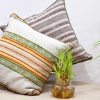 Sadyaska Embroidered Sofa, Car, Office Ivory Color (16" X 16")… 1 Pcs Cushion Cover
