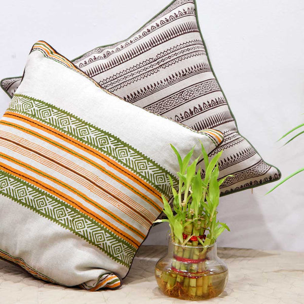 Sadyaska Embroidered Sofa, Car, Office Ivory Color (16