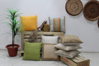 Sadyaska Embroidered Sofa, Car, Office Ivory Color (16" X 16")… 1 Pcs Cushion Cover