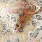 D'Decor Kilim Riviera Sand Ethnic Digitally Printed 3-Piece Double Bedsheet Set | KM05 Riviera Sand