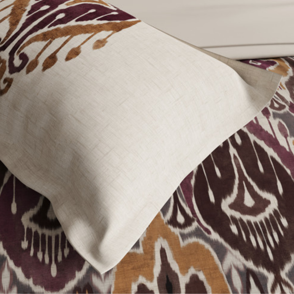 D'Decor Premier Ethnic Glow Grape Shake Ethnic Digitally Printed 5-Piece Double Bedsheet Set | RM163 Grape Shake