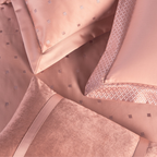 D'Decor Luxor Sanders Peach Super Premium 6-Piece Bedding Gift Set | 800 TC Cotton Sateen & Monotone Embroidered Quilted Bed Cover | LX01 Peach