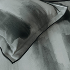 D'Decor Mirage Reverie Gunmetal Abstract Digitally Printed 3-Piece Double Bedsheet Set | MS05 Gunmetal