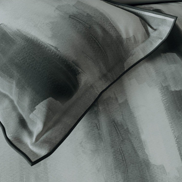 D'Decor Mirage Reverie Gunmetal Abstract Digitally Printed 3-Piece Double Bedsheet Set | MS05 Gunmetal