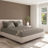 Sansaar by DDdecor Large Bedsheet Set with 2 Pillow Covers - Sylvan - Grey - Embroidered - 1 Pc