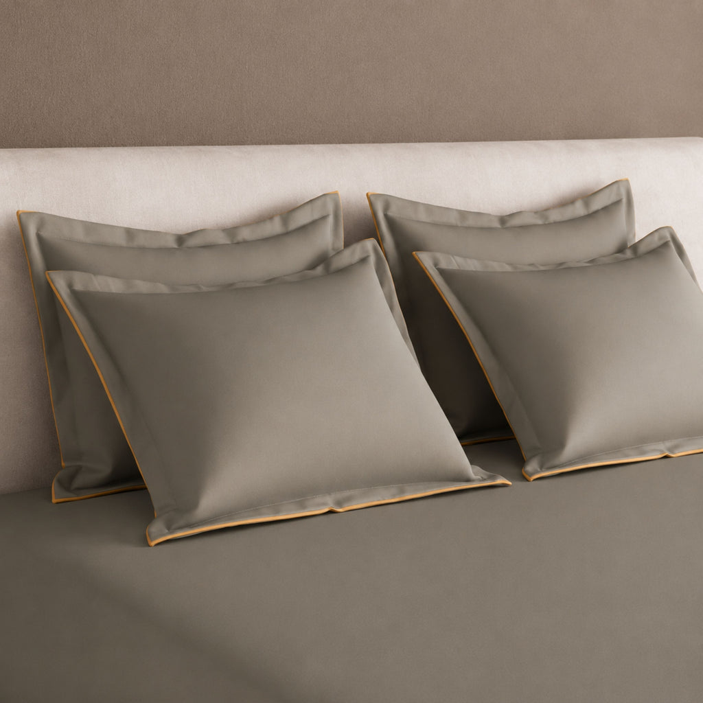 Sansaar by DDdecor Large Bedsheet Set with 2 Pillow Covers - Sylvan - Grey - Embroidered - 1 Pc