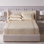 D'Decor Imperial II Ansonia Rutbaga Elegant Embroidered 5-Piece Double Bedsheet Set | IP07 Rutbaga