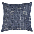 Sadyaska Denim Embroidered Hand Block Print Indigo Decorative Pillow Cushion Case 16" X 16"… 1 Pcs Cushion Cover