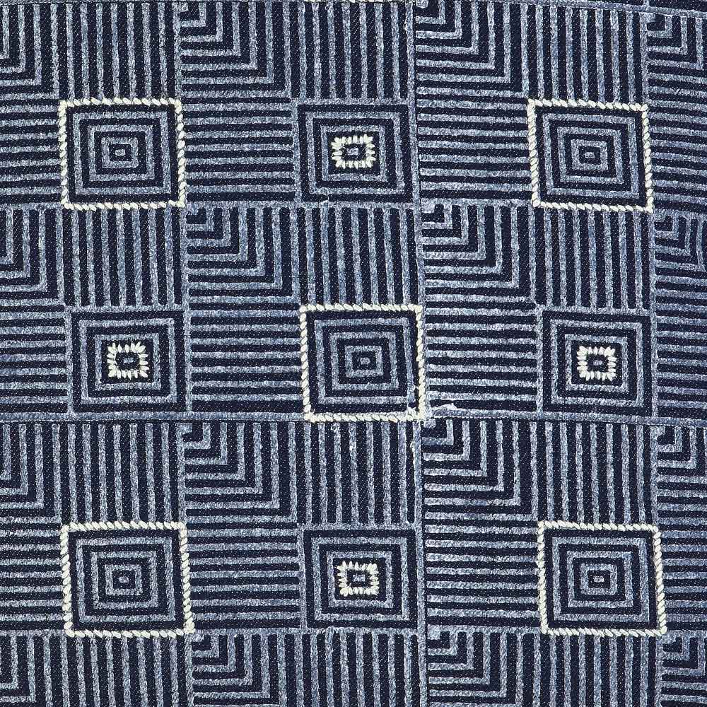 Sadyaska Denim Embroidered Hand Block Print Indigo Decorative Pillow Cushion Case 16" X 16"… 1 Pcs Cushion Cover