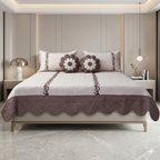 TIMA Angel 5PC Bedcover | Dusty Rose & Mauve Quilted Set