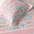 D'Decor Kilim Pink Nectar Ethnic Digitally Printed 3-Piece Double Bedsheet Set | KM05 Riviera Sand (Copy)