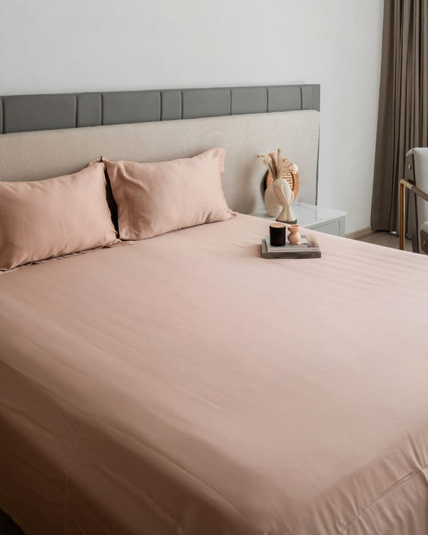 Sadyaska Creme Pleated Bamboo Set 1 Pcs Bedsheet