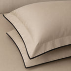 Sansaar by DDdecor Large Bedsheet Set with 2 Pillow Covers - Corsica - Taupe - Embroidered - 1 Pc