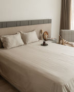 Sadyaska Ecru Pleated Bamboo Set 1 Pcs Bedsheet