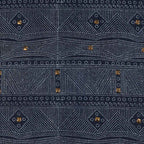Sadyaska Comfort Michigan Denim Printed Hand Block Embroidered Indigo Pillow Cushion Case 16" X 16"… 1 Pcs Cushion Cover