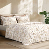 Sansaar by DDdecor Bedsheet with 2 Pillow Covers - Venice - Cosmea - Peach Nectar - Floral Pattern - 1 Pc