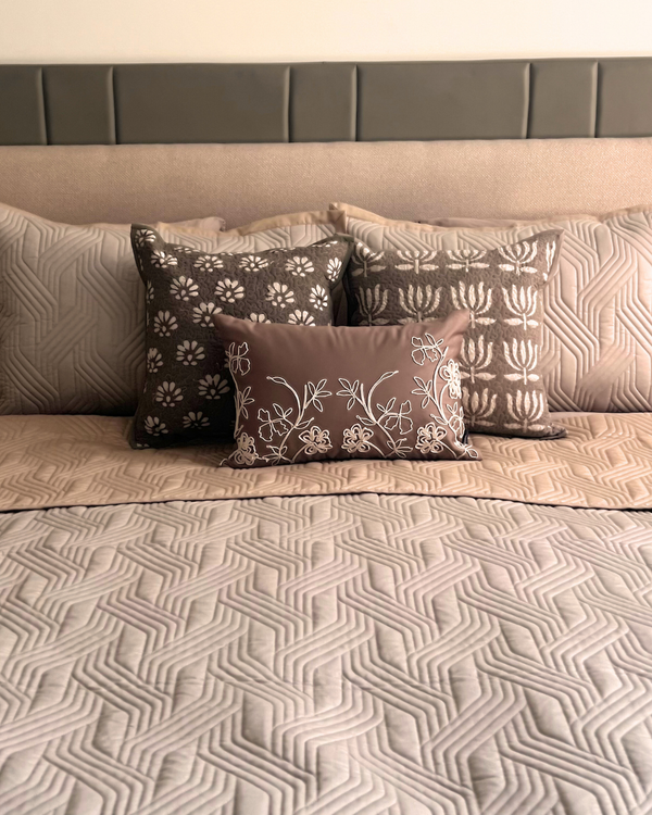 Sadyaska Magnolia Sand And Beige Cotton Rich Trousseau Set 10 Pcs Product