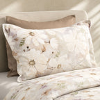 Sansaar by DDdecor Bedsheet with 2 Pillow Covers - Venice - Cosmea - Peach Nectar - Floral Pattern - 1 Pc