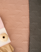 Sadyaska Quilted Old Rose and Dark Grey Magnolia Reversible 1 Pcs Bedspread