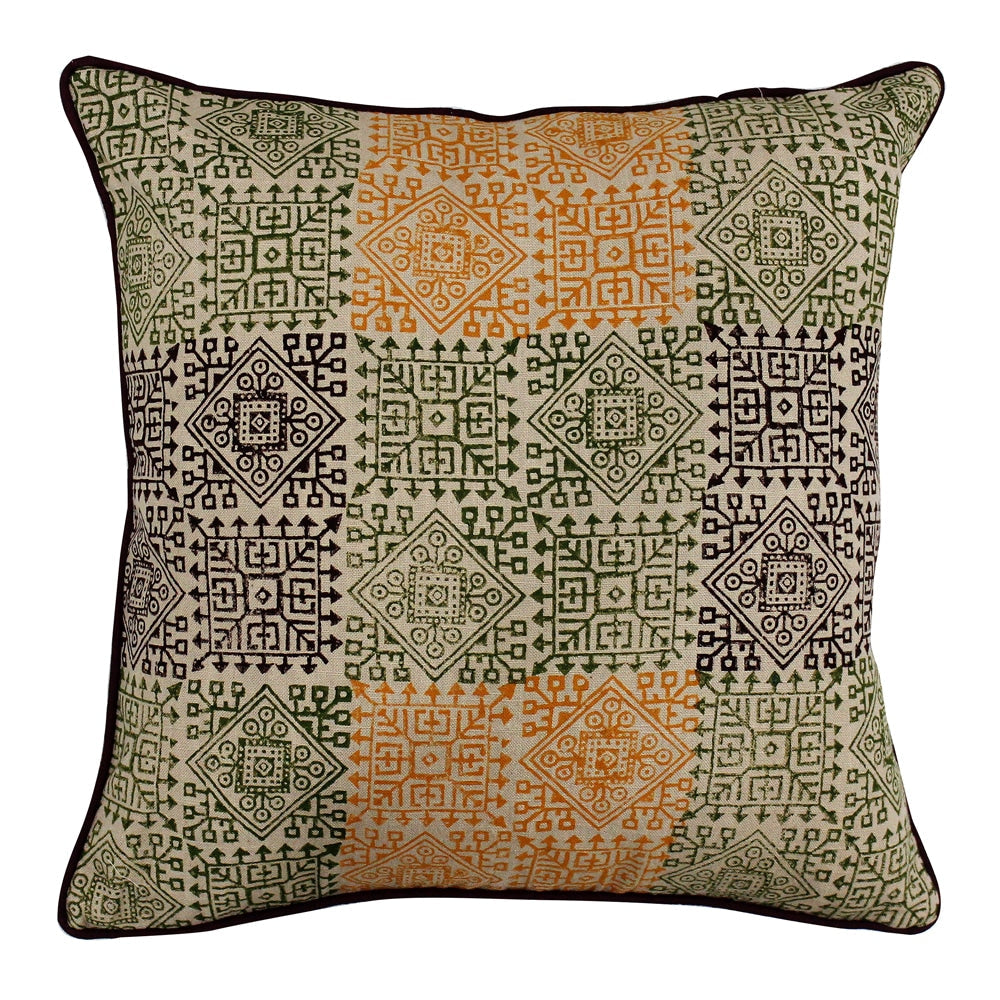 Sadyaska Home Sofa Decor Printed Multi Color Cotton (16" X 16")… 1 Pcs Cushion Cover
