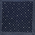 Sadyaska Navy Dotted Denim Printed Hand Embroidered Block Print Pillow Cushions Case 16" X 16"… 1 Pcs Cushion Cover