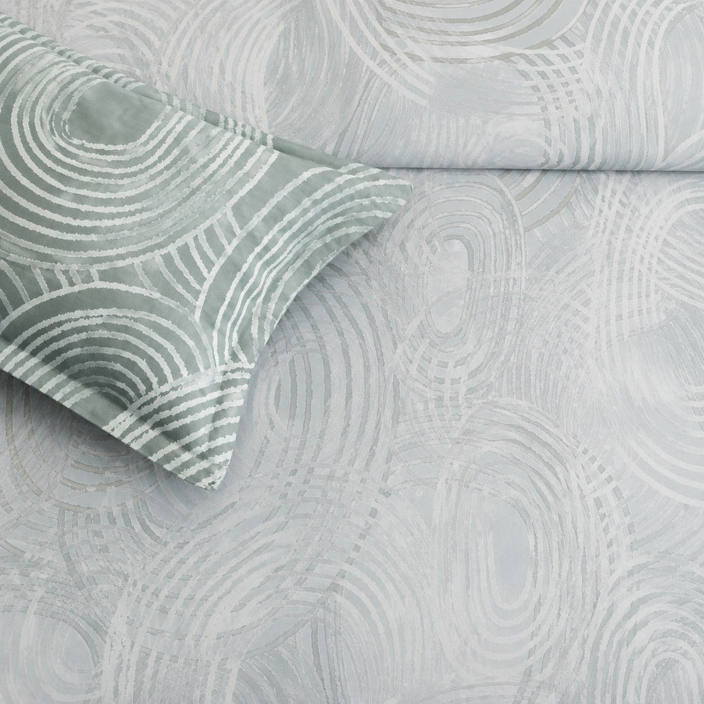 Sansaar by D'Decor Bedsheet with 2 Pillow Covers - Venice - Orbit - Vapour - Abstract Wave Pattern - 1 Pc
