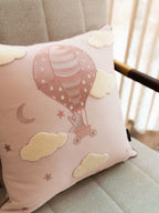 Sadyaska Tiny Trotter Cotton Embroidered Buff Kids Design 16" X 16" 1 Pcs Cushion Cover