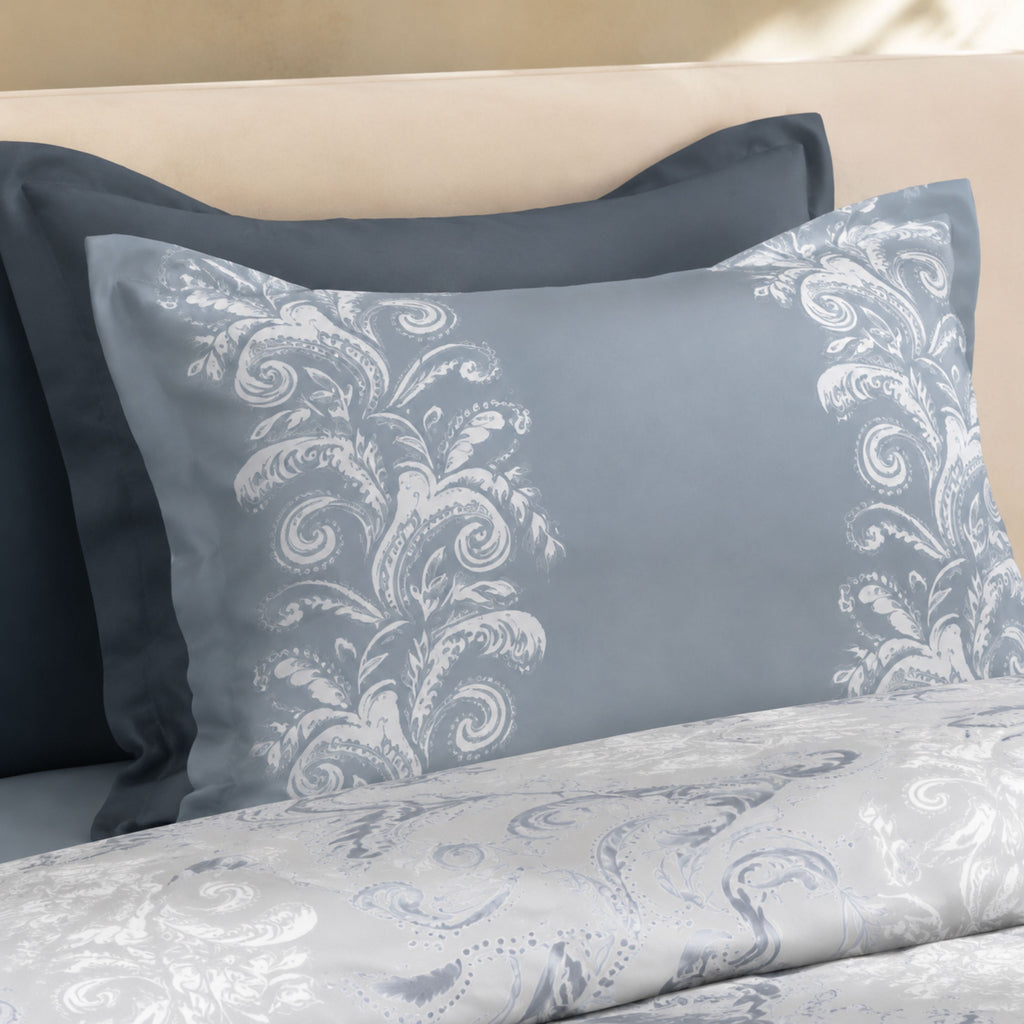 Sansaar by DDdecor Bedsheet with 2 Pillow Covers - Venice Regalia - Gravel - Paisley Inspired Print Pattern - 1 Pc