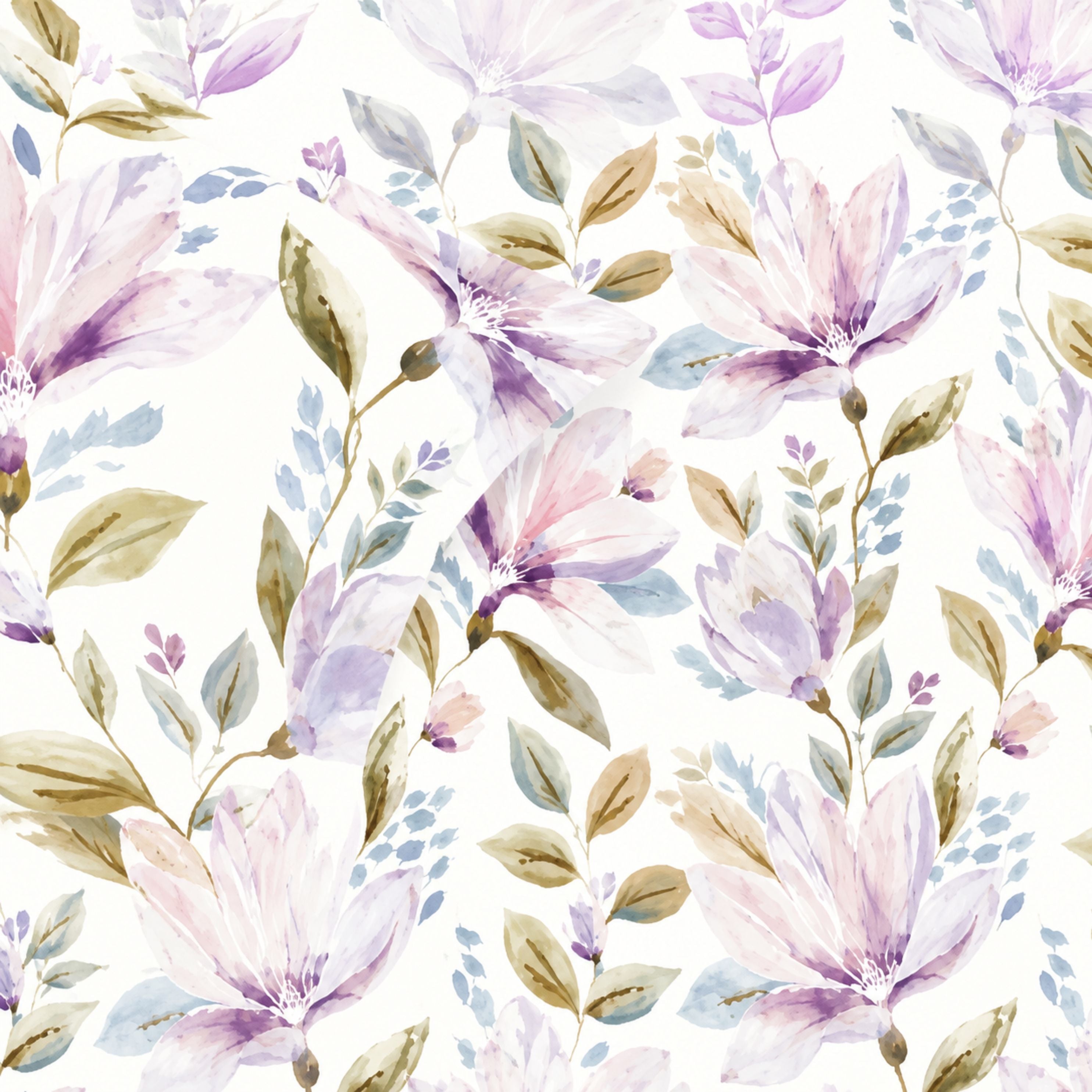Sansaar by DDdecor Bedsheet with 4 Pillow Covers - Dreamcatcher - Fiora- Lilac - Floral Botanical Print Pattern - 1 Pc