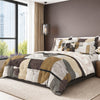 Sansaar by D'Decor Bedsheet with 4 Pillow Covers - Dreamcatcher - Archline - Chestnut - Abstract Geometric Pattern - 1 Pc