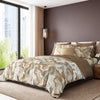Sansaar by DDdecor Bedsheet with 4 Pillow Covers - Dreamcatcher - Whirl - Winter Wheat - Abstract Organic Pattern - 1 Pc