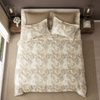 Sansaar by DDdecor Bedsheet with 4 Pillow Covers - Dreamcatcher - Whirl - Winter Wheat - Abstract Organic Pattern - 1 Pc