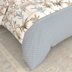 Bombay Dyeing Rani Ka Buag 7821 Heritage Floral 400TC Cotton Satin King Bedsheet Set | 7821 Sisodia Rani Bagh