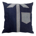 Sadyaska Shirte Denim Patchwork Car Chair Couche Office Sofa Indigo Blue Pillow Cushion Case 16" X 16"… 1 Pcs Cushion Cover