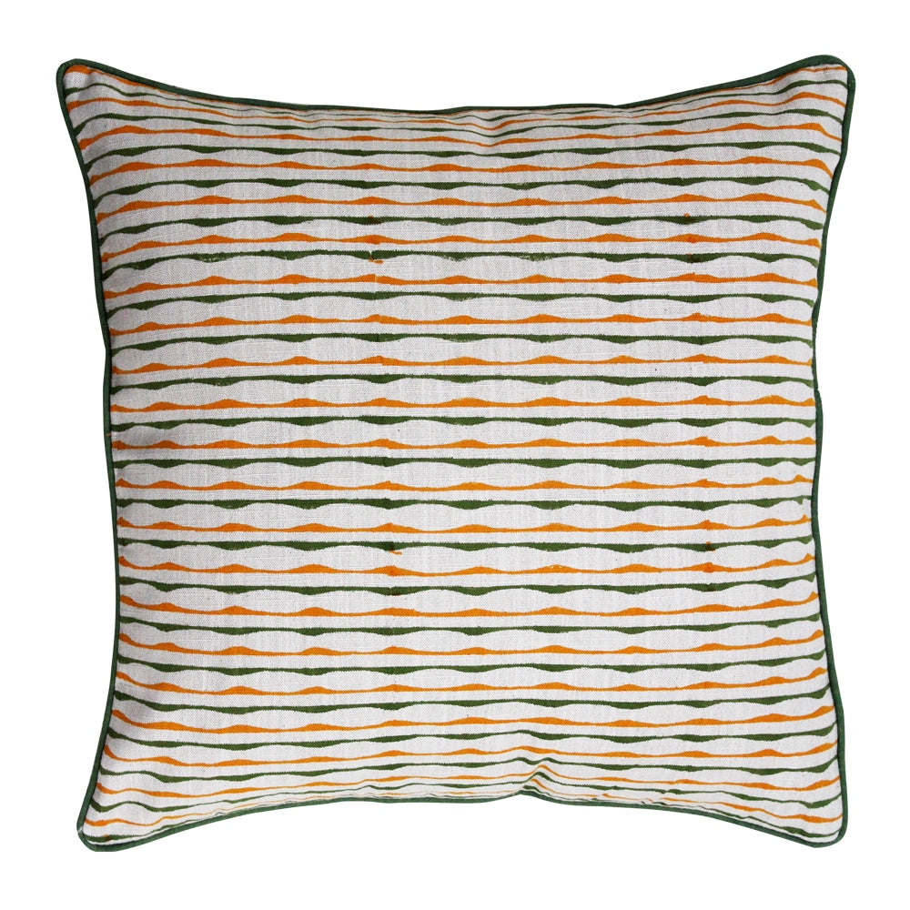 Sadyaska Hand Block Printed Cotton Ivory Color (16" X 16")… 1 Pcs Cushion Cover