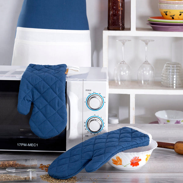 Maspar Printed Aspire 2PC Oven Mitt Set Blue