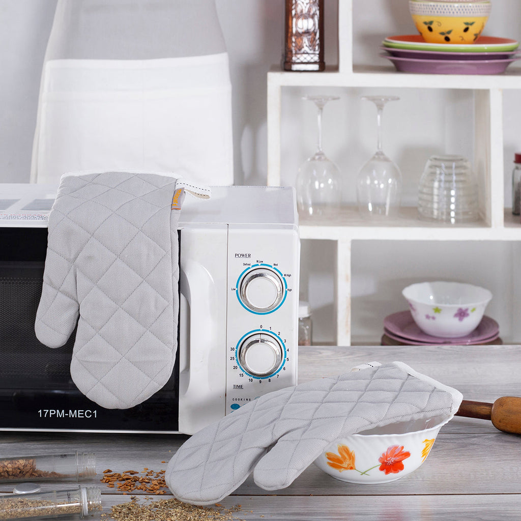 Maspar Printed Aspire 2PC Oven Mitt Set Grey