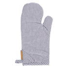 Maspar Printed Ticking Stripe 2 PC Oven Mitt Set Black