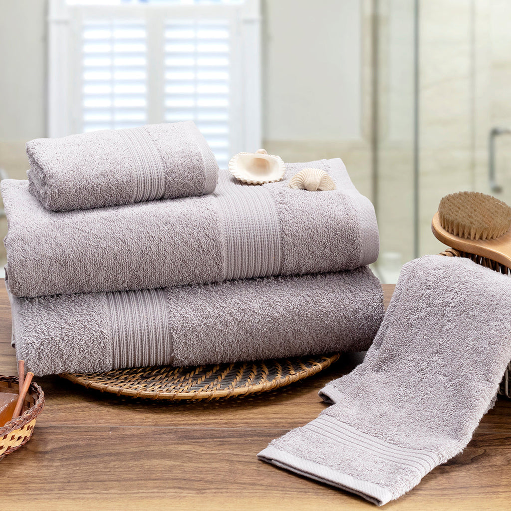 Hermosa Jeneth 100% Cotton Solid Towel Set Grey
