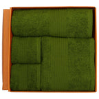 Hermosa Jeneth 100% Cotton Solid Towel Set Green