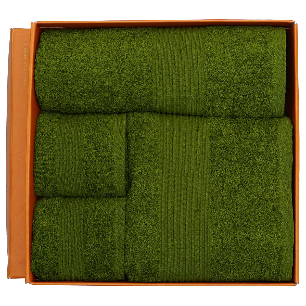 Hermosa Jeneth 100% Cotton Solid Towel Set Green