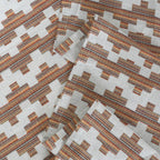 Whimsy Nature Twisty Melange Digital Printed 100% Cotton Rust Bedsheet with Pillow Case