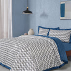 Whimsy Nature Twisty Melange Quilt/Quilted Bed Cover Blue