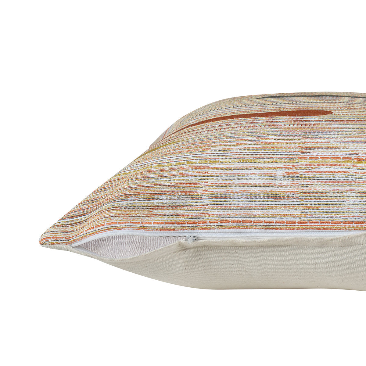 Whimsy Nature Milgrain Woven/Digital Printed 100% Cotton Rust Cushion Cover