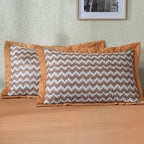 Whimsy Nature Twisty Melange Pillow Sham Set Rust