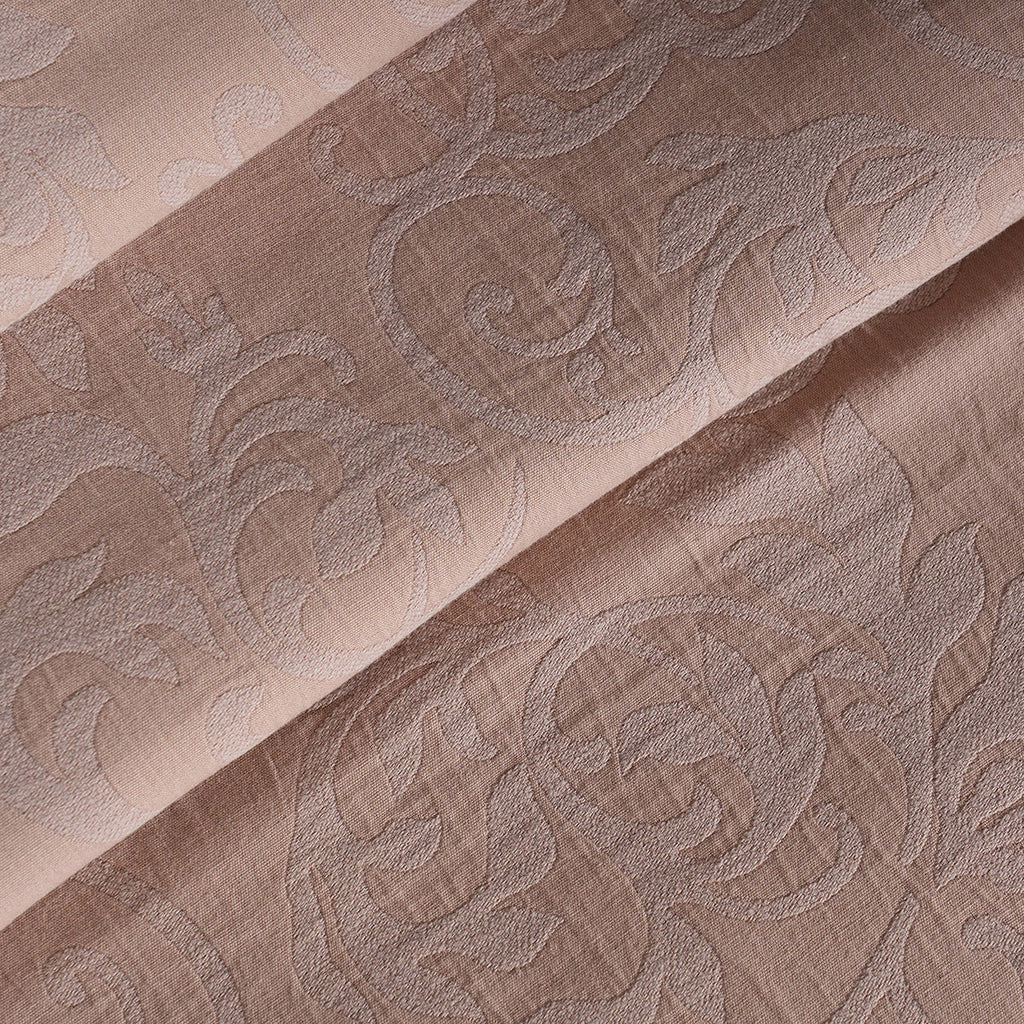 Classical Impression Curly Scroll 100% Cotton Bed Cover Rust